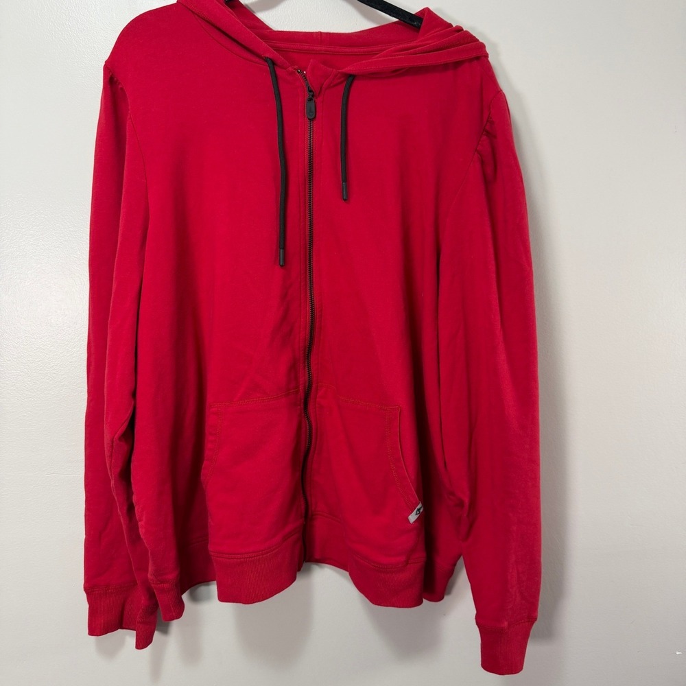 Torrid Active Red Full Zip Hoodie Sweatshirt Plus Size 3 3X Cotton Drawstring